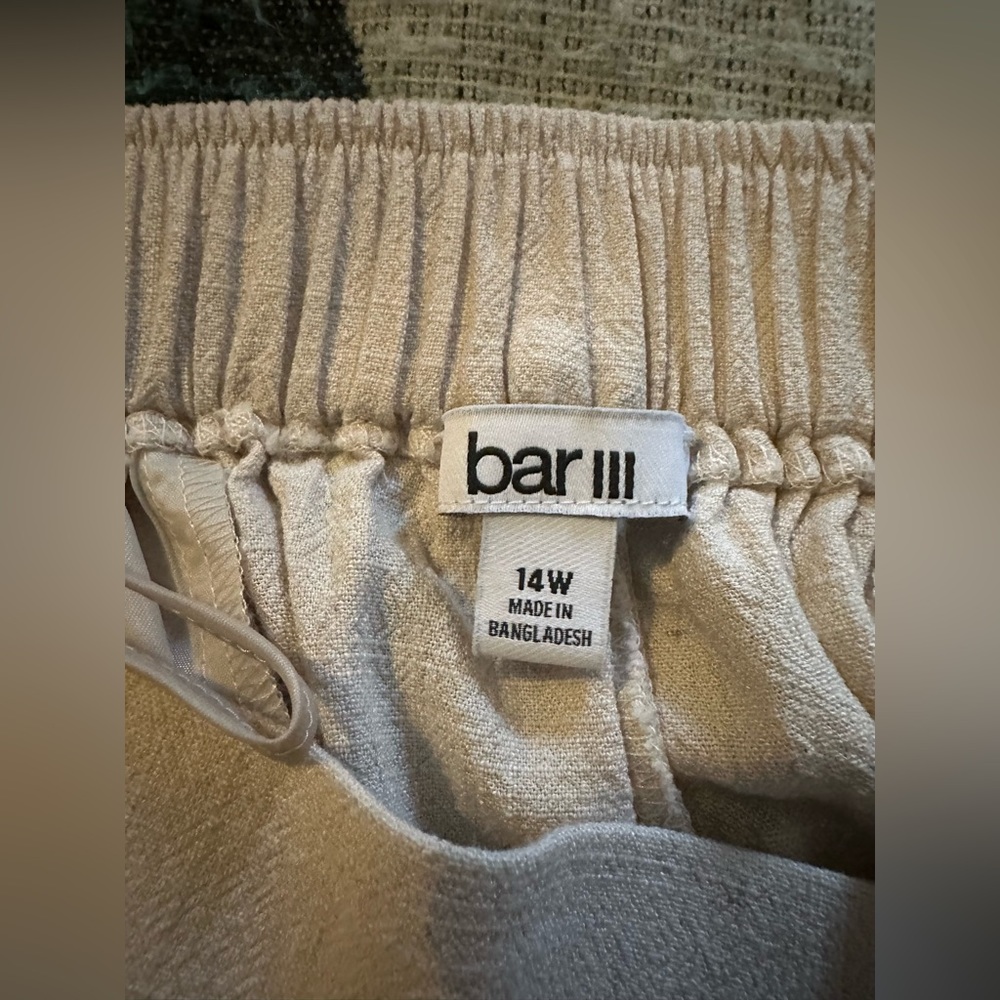 Linen pants, in size 14W by Bar III. New without tags
